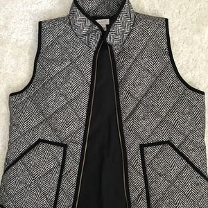 JCREW Excursion Vest Herringbone Quilted Down